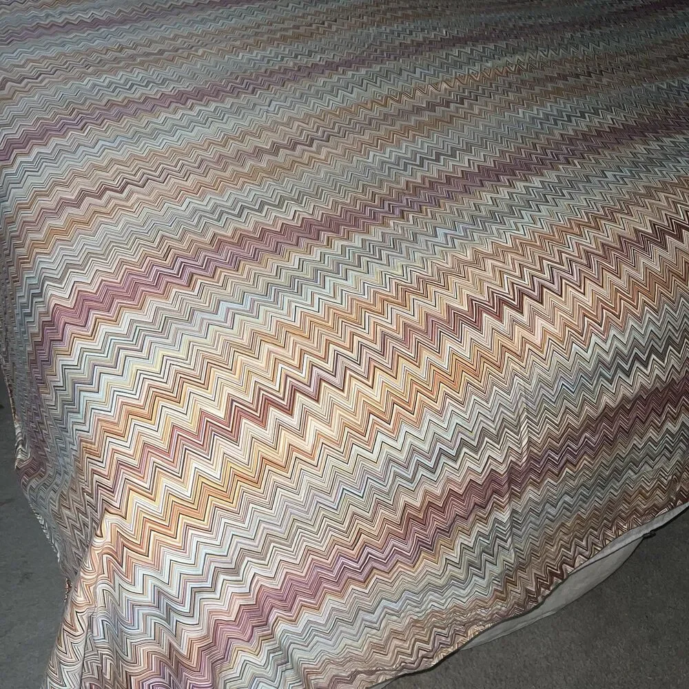 MISSONI HOME John Chevron ZigZag King Flat Sheet & 2 King Pillowcases 20X38”